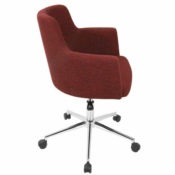 Lumisource Andrew Adjustable Office Chair in Red - OC-ANDRW R