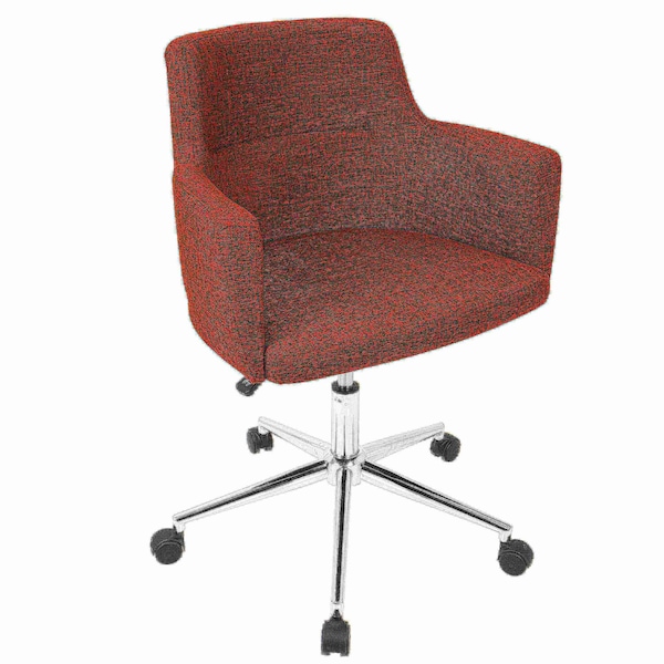Lumisource Andrew Adjustable Office Chair in Red - OC-ANDRW R