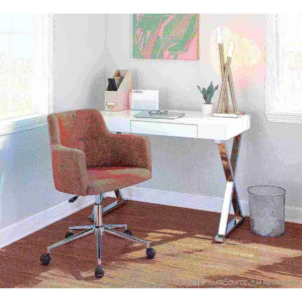 Lumisource Andrew Adjustable Office Chair in Red - OC-ANDRW R