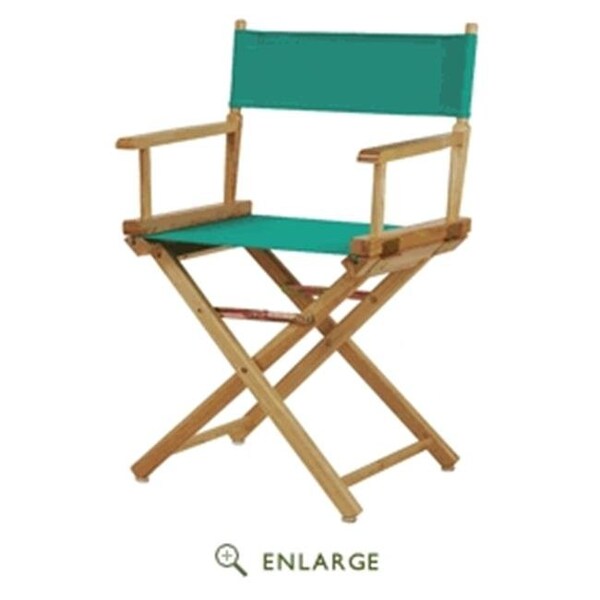 Casual Home Casual Home 200-00-021-17 18 in. Directors Chair Natural Frame with Teal Canvas - 200-00/021-17