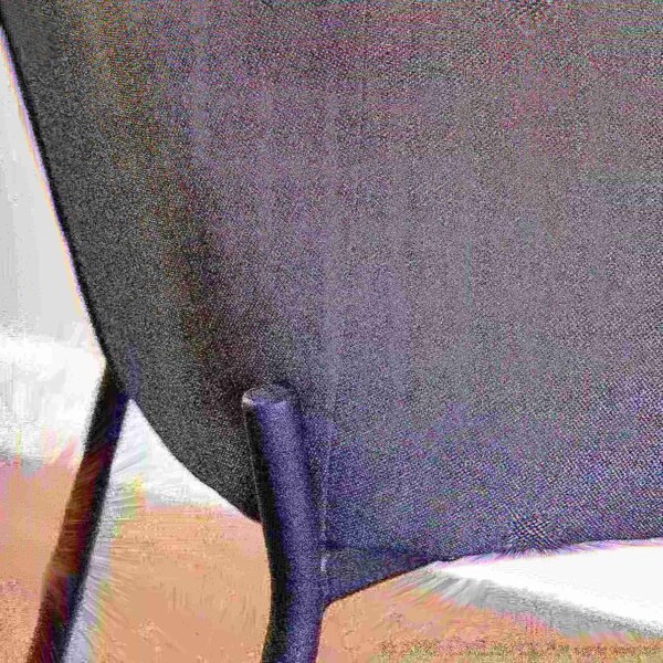 Lumisource Daniella Dining Chair in Black Metal and Charcoal Fabric, PK 2 - DC-DANIELLA BKCHAR2