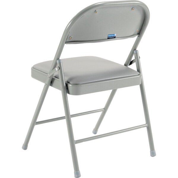 Global Industrial Vinyl Seat Folding Chair, Gray - 607863GY
