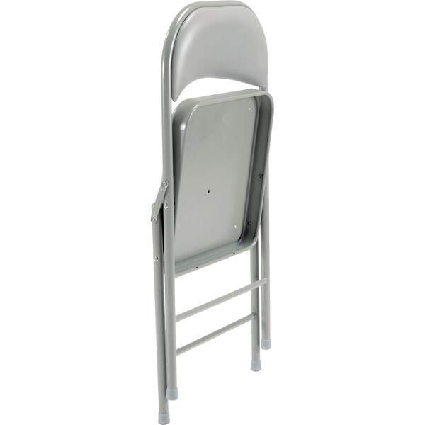 Global Industrial Vinyl Seat Folding Chair, Gray - 607863GY
