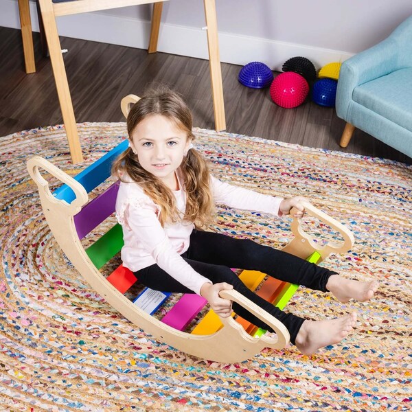 Bintiva Wooden Childrens Rocker for Toddlers - SC-WDROKR-STD-BT