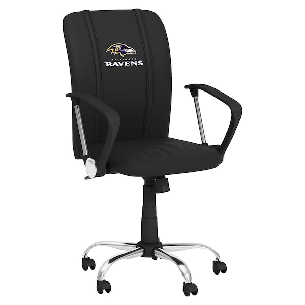 Dreamseat Curve Task Chair with Baltimore Ravens Secondary Logo - XZOCCURVE-PSNFL20011