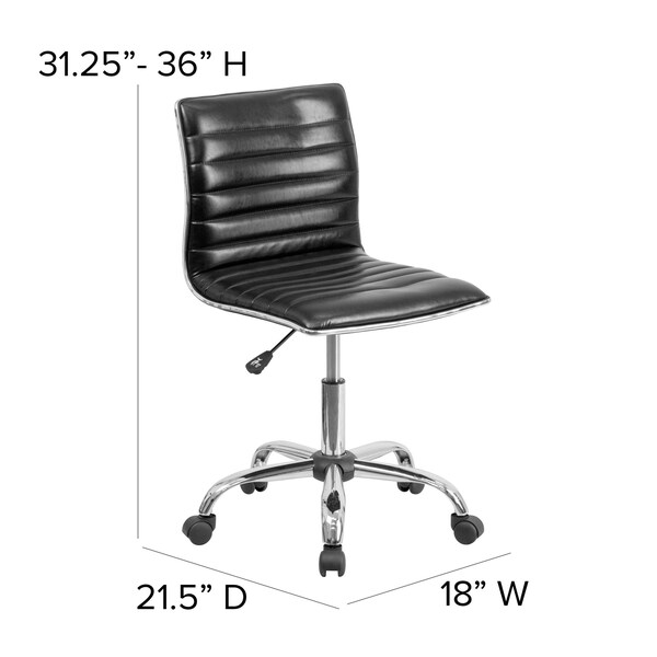 Flash Furniture Contemporary Chair, 18" to 23", Black - DS-512B-BK-GG