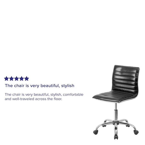 Flash Furniture Contemporary Chair, 18" to 23", Black - DS-512B-BK-GG