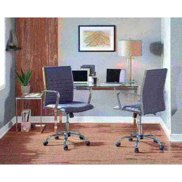 Lumisource Master Adjustable Office Chair in Grey Faux Leather - OFC-AC-MSTR GY