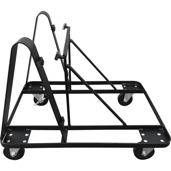 Lorell Dolly, Mobile, f/10 Stacking 4-Leg Chairs, Steel, Black - LLR99968