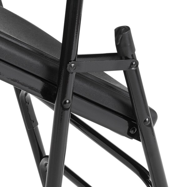 National Public Seating Folding Chair, Plastic, Black, PK4 - 1110