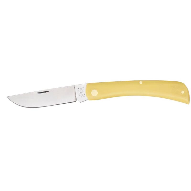 W. R. Case & Sons Cutlery Co Smooth Yellow Synthetic CS Sod Buster Jr Pocket Knife - FI00038