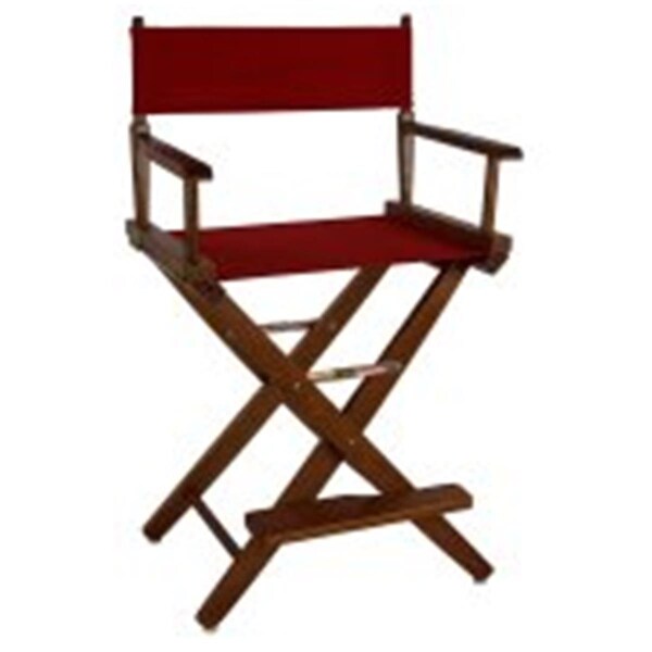 Doba-Bnt 206-24-032-11 24 in. Extra-Wide Premium Directors Chair, Oak Frame with Red Color Cover - SA2691194
