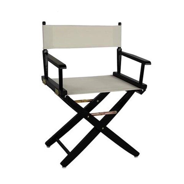 Doba-Bnt 206-02-032-12 18 in. Extra-Wide Premium Directors Chair, Black Frame with Natural Color Cover - SA3286563