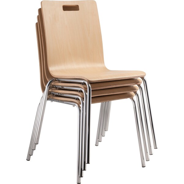 National Public Seating Cafe/Bistro Chair, Natural Seat, Natural Back, 21 1/2 in W 23 1/4 in L 33 7/8 in H, Armless - BCC22