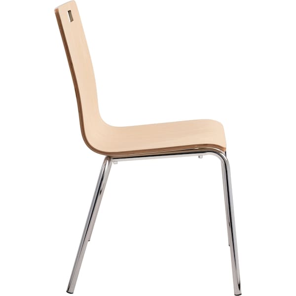 National Public Seating Cafe/Bistro Chair, Natural Seat, Natural Back, 21 1/2 in W 23 1/4 in L 33 7/8 in H, Armless - BCC22