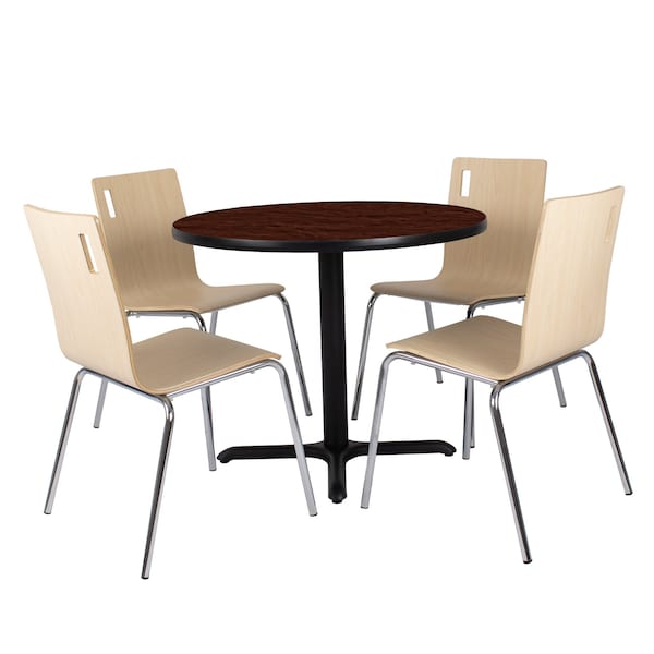 National Public Seating Cafe/Bistro Chair, Natural Seat, Natural Back, 21 1/2 in W 23 1/4 in L 33 7/8 in H, Armless - BCC22