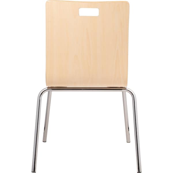 National Public Seating Cafe/Bistro Chair, Natural Seat, Natural Back, 21 1/2 in W 23 1/4 in L 33 7/8 in H, Armless - BCC22