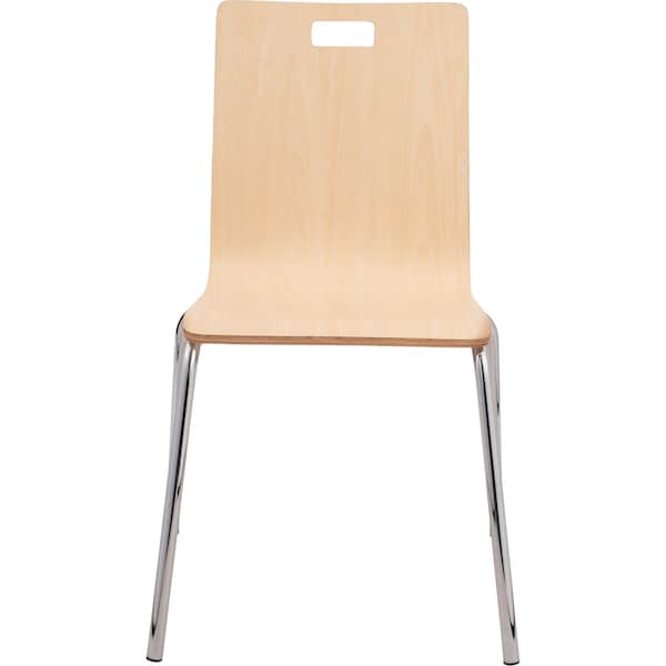 National Public Seating Cafe/Bistro Chair, Natural Seat, Natural Back, 21 1/2 in W 23 1/4 in L 33 7/8 in H, Armless - BCC22