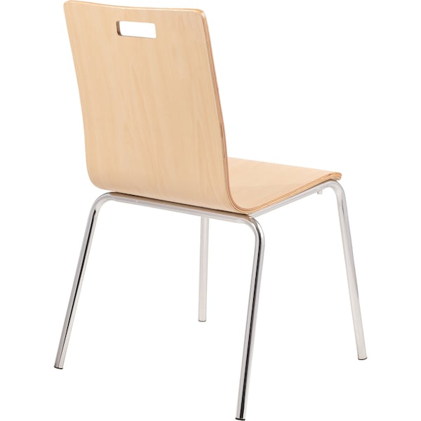 National Public Seating Cafe/Bistro Chair, Natural Seat, Natural Back, 21 1/2 in W 23 1/4 in L 33 7/8 in H, Armless - BCC22