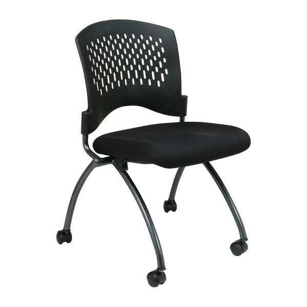 Office Star Chair, Folding, Fabric/Metal, 250 lb., PK2 - 83220-30