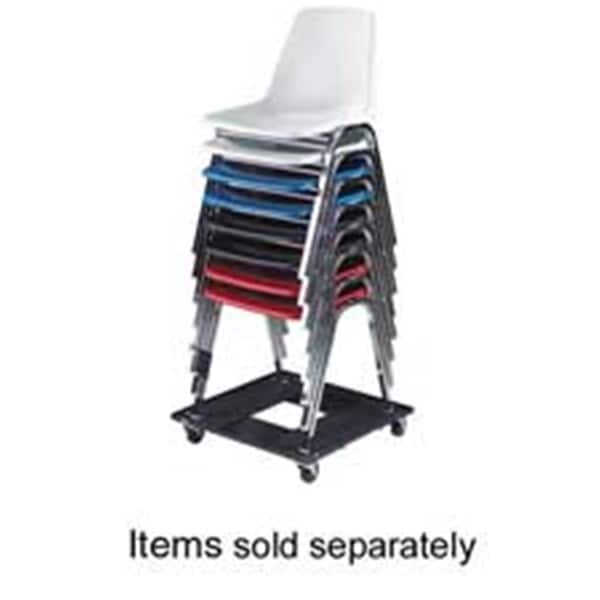 Betterbeds Stacking Chair Cart- w- 3in. Casters- Holds 15- 23in.x23in.x4-.50in.- BK - BE3755919