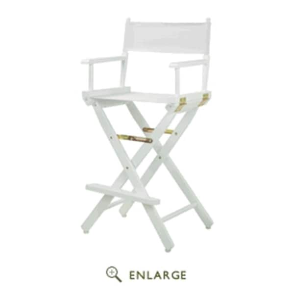 Betterbeds 230-01-021-29 30 in. Directors Chair White Frame with White Canvas - BE4257062