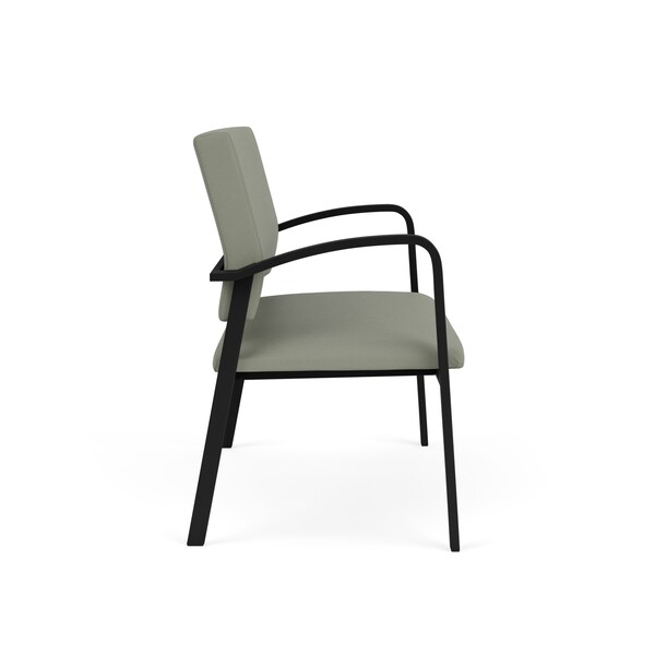 Lesro Newport 2 Seat Tandem Seating Metal Frame No Center Arms, Black, OH Eucalyptus Upholstery - NP1501