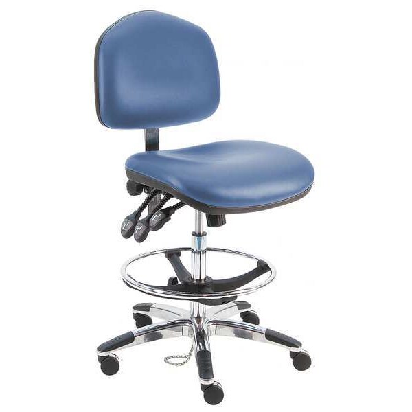 Benchpro Ergonomic Chair Ergonomic Chair, 21" to 31" Height, Vinyl, Blue - WAT-DCRB-TLC-WW-BLUE