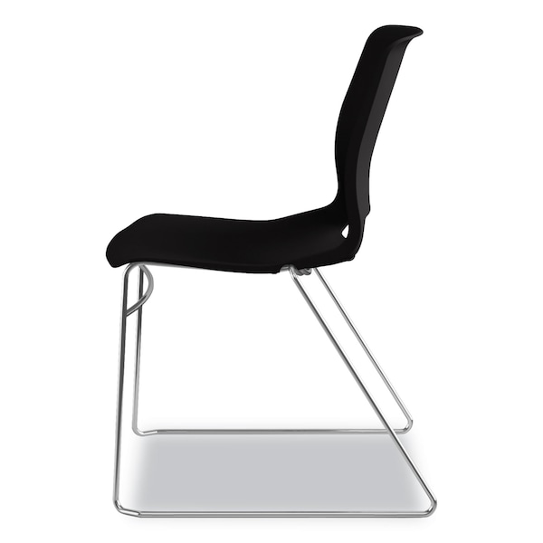 Hon Motivate High-Density Stacking Chair, Onyx/Black, Base: Chrome, 4/CT - HMS1.N.ON.Y