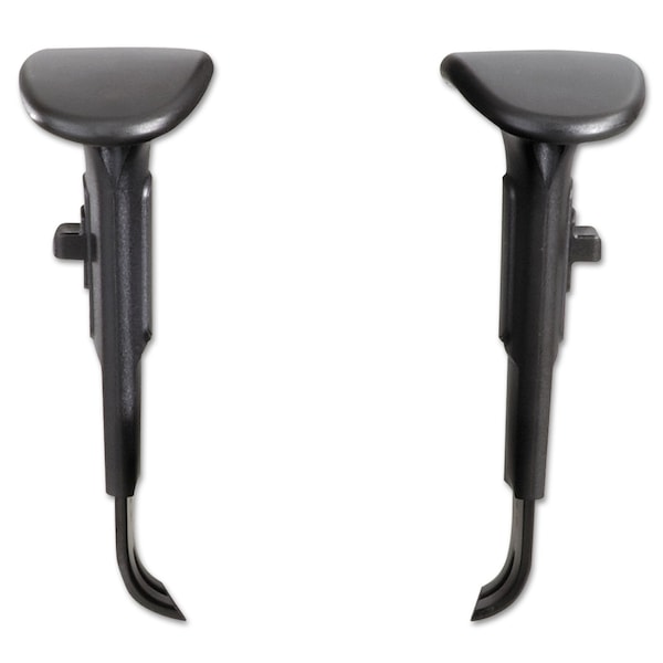 Safco H8/Width-Adjustable T-Pad Arms for Alday, T-Arm, Nylon, Black - 3399BL
