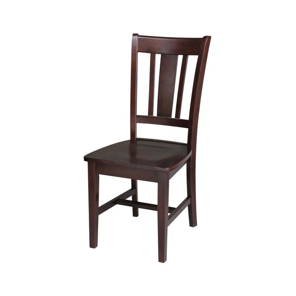 International Concepts Set of 2 San Remo Splatback Chairs, Rich Mocha - C15-10P
