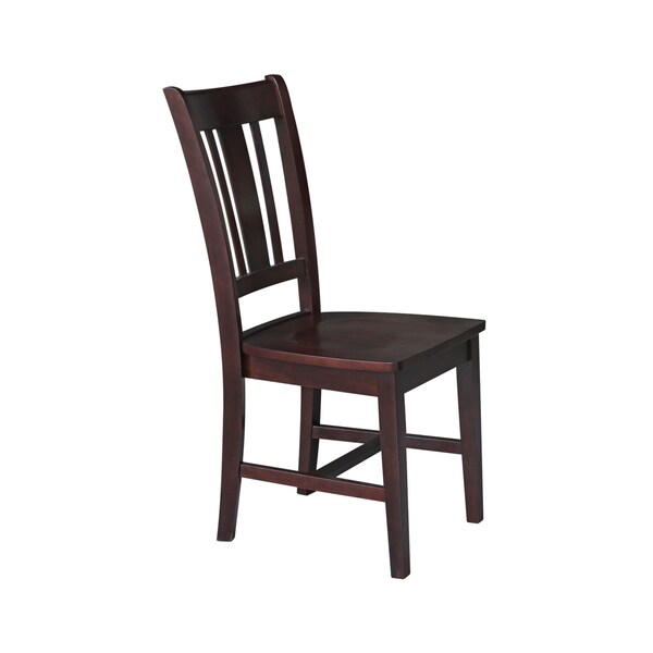 International Concepts Set of 2 San Remo Splatback Chairs, Rich Mocha - C15-10P