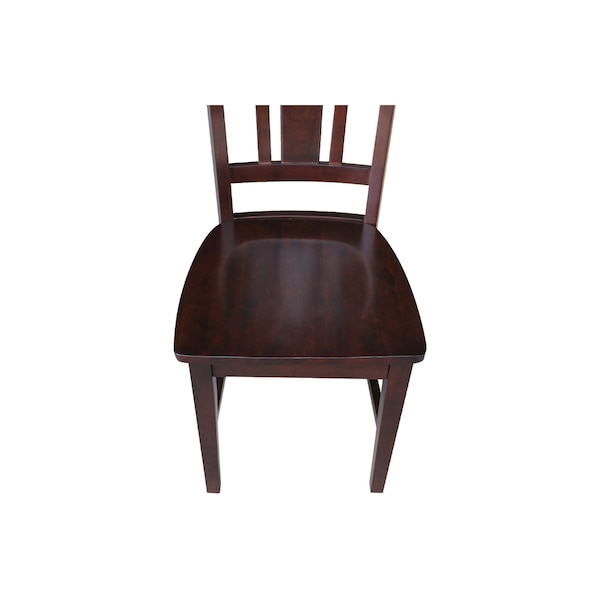 International Concepts Set of 2 San Remo Splatback Chairs, Rich Mocha - C15-10P