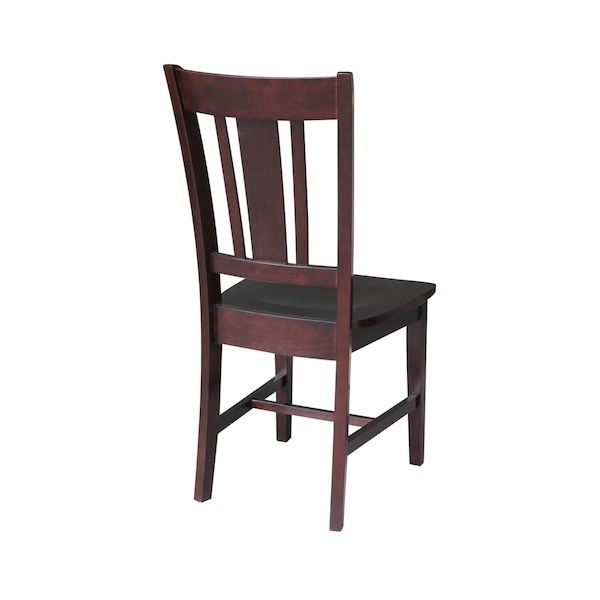International Concepts Set of 2 San Remo Splatback Chairs, Rich Mocha - C15-10P
