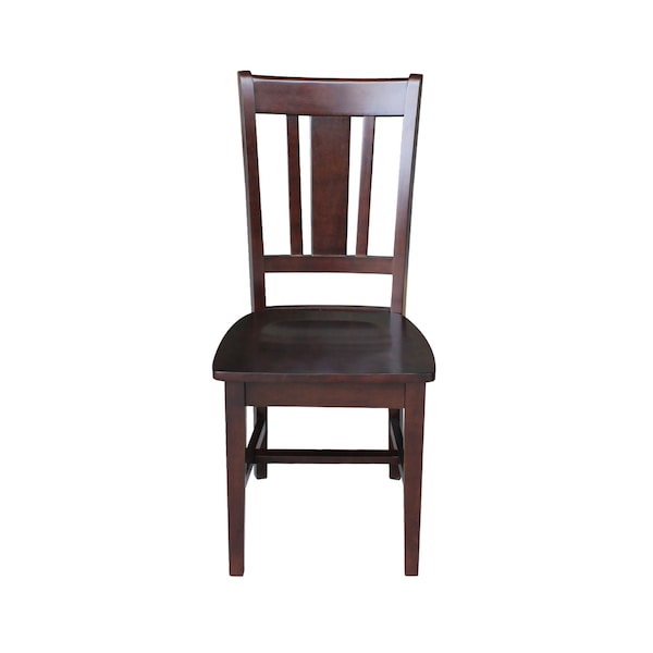 International Concepts Set of 2 San Remo Splatback Chairs, Rich Mocha - C15-10P