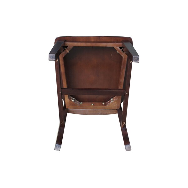 International Concepts Set of 2 San Remo Splatback Chairs, Rich Mocha - C15-10P
