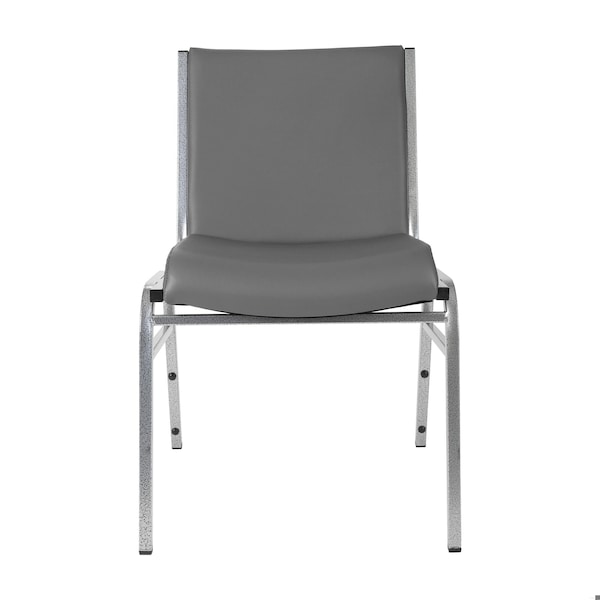 Flash Furniture HERCULES Heavy Duty Gray Vinyl Stack Chair - XU-60153-GRY-VYL-GG