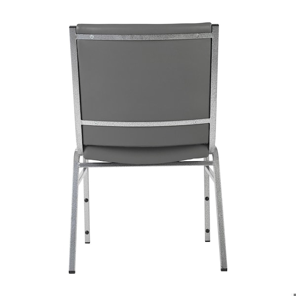 Flash Furniture HERCULES Heavy Duty Gray Vinyl Stack Chair - XU-60153-GRY-VYL-GG