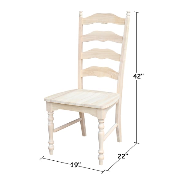 Whitewood Industries Chairs, Wood Back, 42.1 W 22.6 H - C-2170P