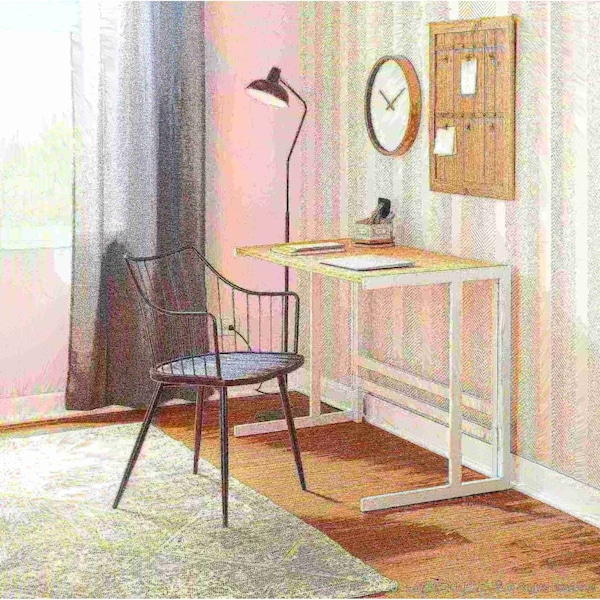 Lumisource Winston Chair in Black Metal and Black Wood - CH-WINSTON BKBK
