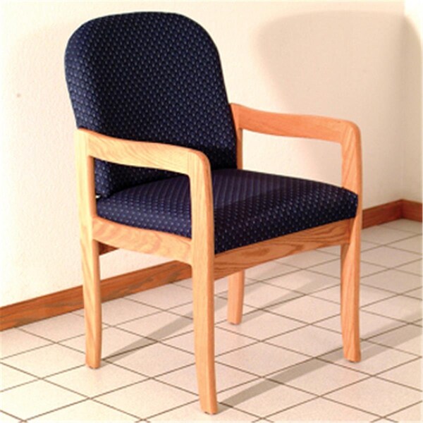 Wooden Mallet Prairie Guest Chair in Light Oak - Arch Blue - DW9-1LOAB