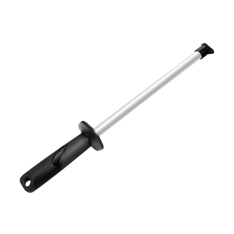 Sharpal 10 in. Ceramic Sharpening Rod Steel Knife Blade Sharpener Honing Rod Professional Kitchen Chef Stick with Anti-Break Cap - 118N