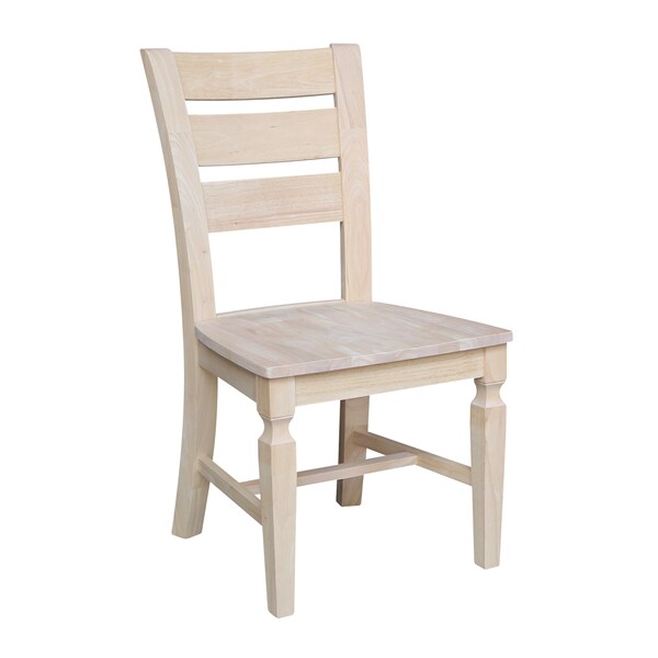 International Concepts Vista Ladderback Chairs, Set of 2, Ready to Finish - C-57P