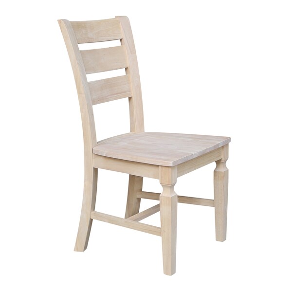 International Concepts Vista Ladderback Chairs, Set of 2, Ready to Finish - C-57P