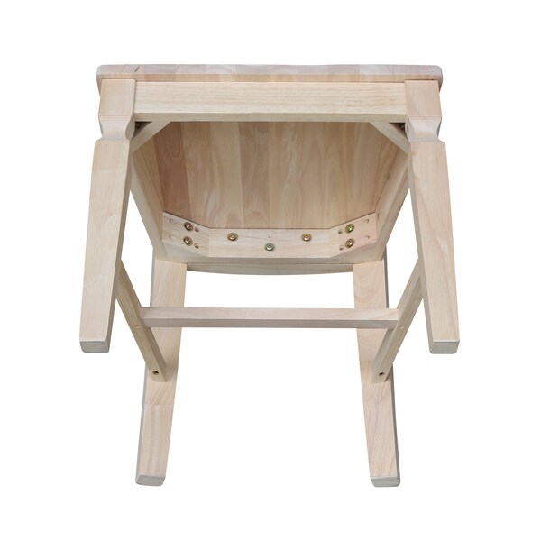 International Concepts Vista Ladderback Chairs, Set of 2, Ready to Finish - C-57P