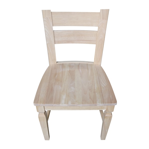 International Concepts Vista Ladderback Chairs, Set of 2, Ready to Finish - C-57P