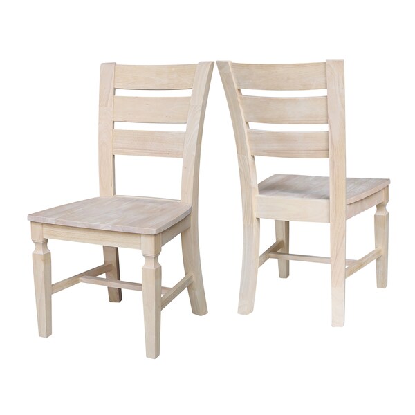 International Concepts Vista Ladderback Chairs, Set of 2, Ready to Finish - C-57P