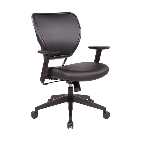Osp Furniture Mid-back Chair, Manager, Antimicrobial Vinyl, 26inx28inx42in, Black - OSP5500DR107