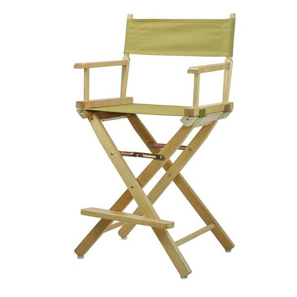 Casual Home Casual Home 220-00-021-100 24 in. Directors Chair Natural Frame with Olive Canvas - 220-00/021-100