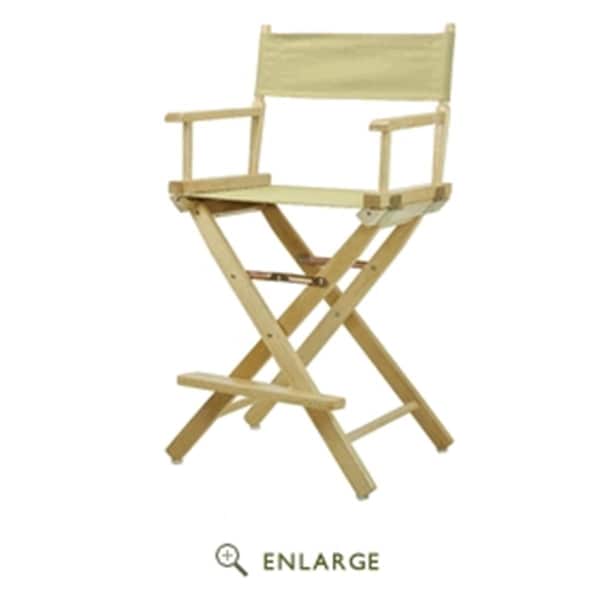 Casual Home 220-00-021-24 24 in. Directors Chair Natural Frame with Tan Canvas - 220-00/021-24